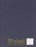 McIntosh MCD-7008 - Owners manual
